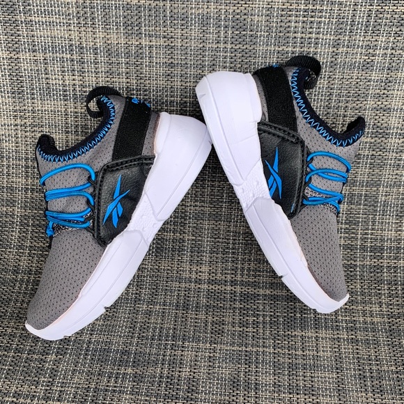 Reebok Kids Slip On Sneakers in Gray and Blue Infant Shoes size 5 - Picture 7 of 11